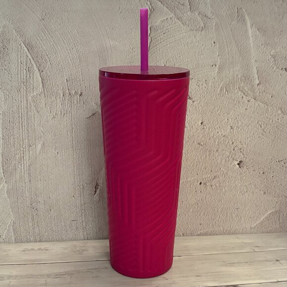 Starbucks 2024 Mexico Pink Stainless Steel Stars Soft Satin Tumbler Cup (SKU:258 - Picture 1 of 12
